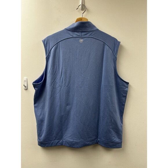 Peter Millar Vest Mens Blue Bonnet Beaumont Snap Golf Lightweight Stretch Sz XL - Picture 3 of 10